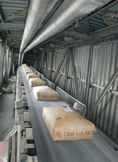 تسمه نقاله لاستیکی کارخانه سیمان